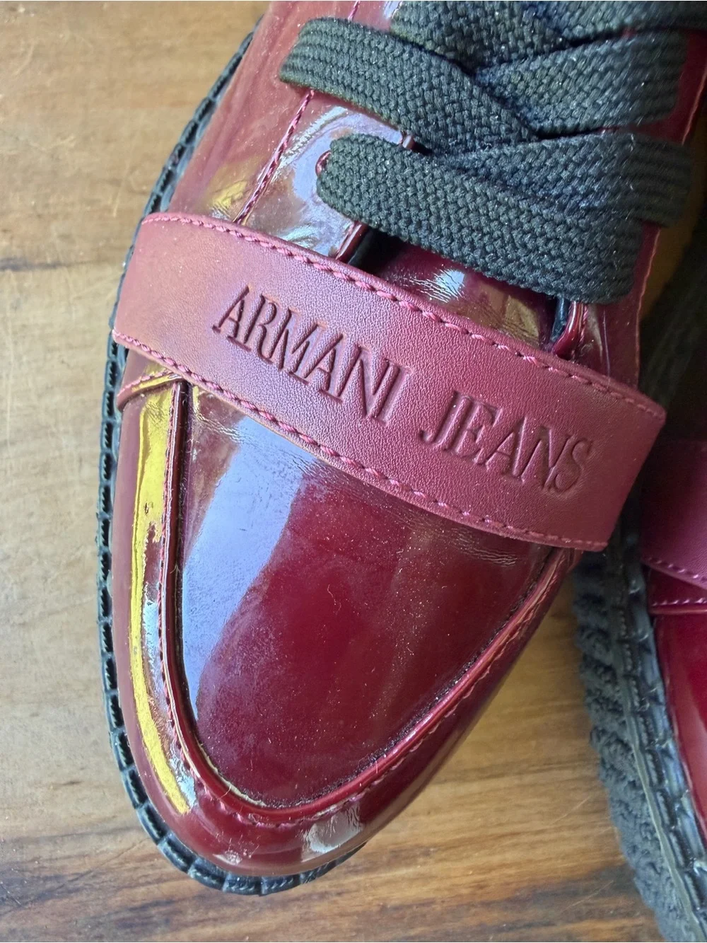 Armani Jeans Women’s Platform Boots Size 6.5 Burgundy Beautiful Condition!